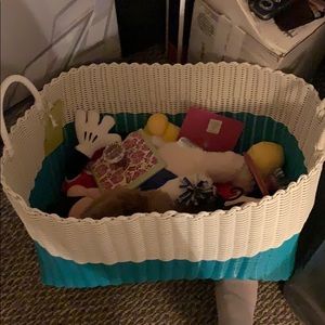 Brand new plastic wicker basket